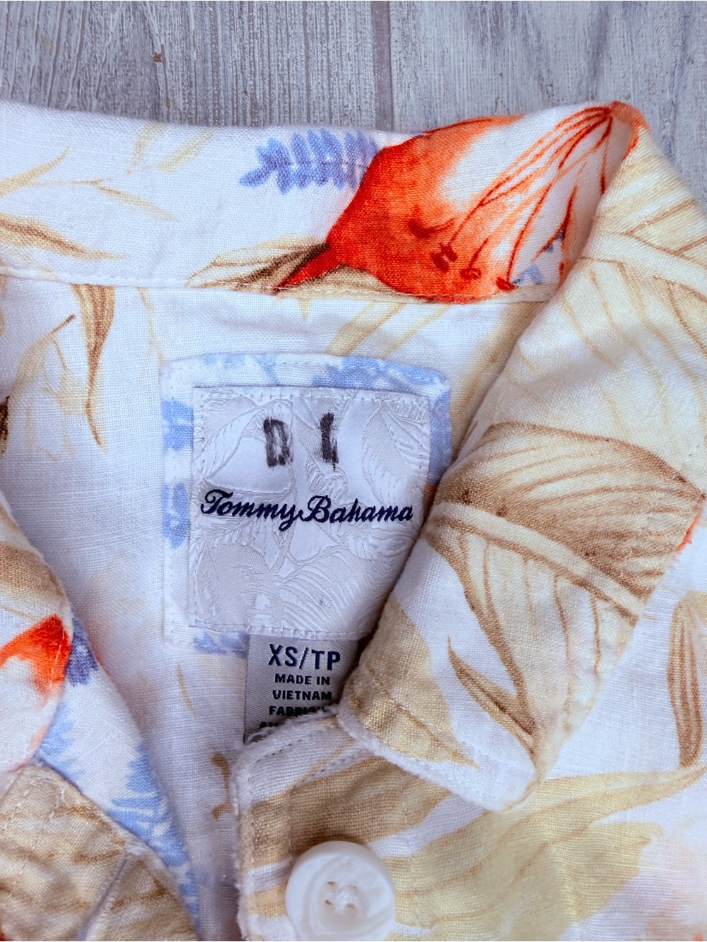Tommy Bahama pastel floral button front long sleeve jacket shirt size xs - Picture 4 of 5